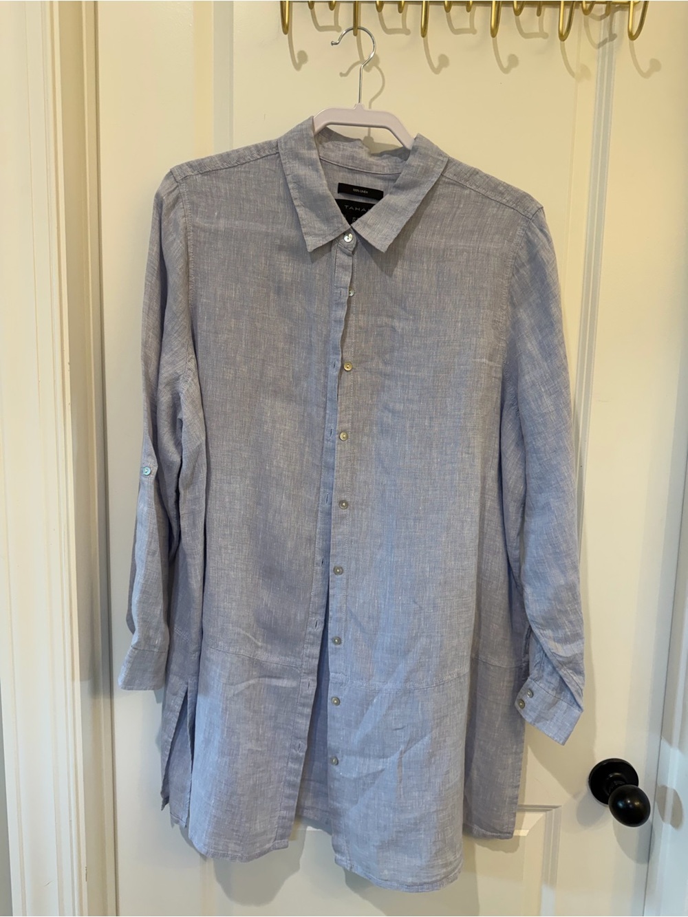 Light Blue Women’s Button-Up Shirt Dress